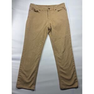 Banana Republic Men's Traveler Slim Fit Tan 5-Pocket Pants - Size 34x32 (34x28)
